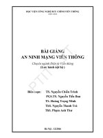 BÀI GIẢNG AN NINH MẠNG VIỄN THÔNG