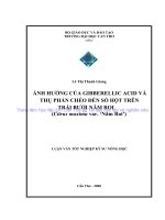ẢNH HƯỞNG của GIBBERELLIC ACID và THỤ PHẤN CHÉO đến số hột TRÊN TRÁI bưởi năm ROI 
