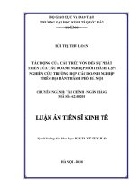 Tác động của cấu trúc vốn đến sự phát triển của các doanh nghiệp mới thành lập nghiên cứu trường hợp các doanh nghiệp trên địa bàn thành phố hà nội