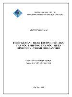 THIẾT kế CẢNH QUAN TRƯỜNG TIỂU học TRÀ nóc 4 PHƯỜNG TRÀ nóc   QUẬN BÌNH THỦY   THÀNH PHỐ cần THƠ 