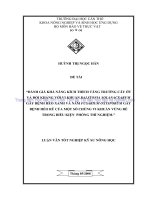 ĐÁNH GIÁ KHẢ NĂNG KÍCH THÍCH TĂNG TRƯỞNG cây ớt và đối KHÁNG với VI KHUẨN RALSTONIA SOLANACEARUM gây BỆNH héo XANH và nấm FUSARIUM OXYSPORUM gây BỆNH héo rũ của một số CHỦNG VI KHUẨN VÙNG rễ 