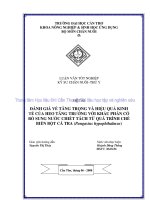 ĐÁNH GIÁ về TĂNG TRỌNG và HIỆU QUẢ KINH tế của HEO TĂNG TRƯỞNG với KHẨU PHẦN có bổ SUNG nước CHIẾT TÁCH từ QUÁ TRÌNH CHẾ BIẾN bột cá TRA 
