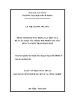 Phân tích đáp ứng động lực học của kết cấu chịu tác động bởi nhiều gia tốc nền của một trận động đất