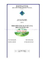 THEO dõi NĂNG SUẤT sữa của HEO nái NUÔI CON 