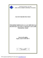 TÌNH HÌNH NHIỄM sán lá GAN TRÊN bò tại HAI HUYỆN LAI VUNG và HUYỆN CAO LÃNH TỈNH ĐỒNG THÁP 