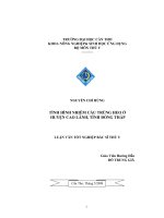 TÌNH HÌNH NHIỄM cầu TRÙNG HEO ở HUYỆN CAO LÃNH, TỈNH ĐỒNG THÁP 