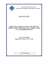 THIẾT kế CẢNH QUAN CÔNG VIÊN hồ ÔNG ở KHU LIÊN hợp CÔNG NGHIỆP   DỊCH vụ   đô THỊ BÌNH DƯƠNG 