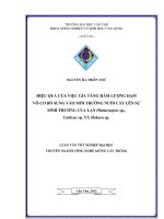 HIỆU QUẢ của VIỆC GIA TĂNG hàm LƯỢNG đạm vô cơ bổ SUNG vào môi TRƯỜNG NUÔI cấy lên sự SINH TRƯỞNG của LAN phalaenopsissp , cattleyasp  và mokarasp  