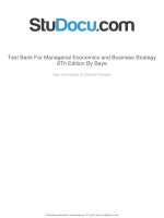 test bank for managerial economics and business strategy 8th edition by baye 