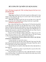 ĐỀ CƯƠNG ÔN TẬP MÔN XÂY DỰNG ĐẢNG