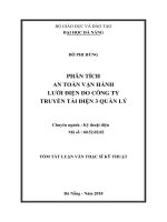 Phân tích an toàn vận hành lưới điện do công ty truyền tải điện 3 quản lý