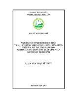 Nghiên cứu tình hình dịch bệnh và sự lưu hành virus cúm a (h5n1, h5n6, h7n9) trên gà, vịt tại tỉnh lạng sơn giai đoạn 2012   2015 và đề xuất giải pháp kiểm soát dịch bệnh 