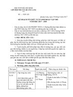 KẾ HOẠCH tổ CHỨC TUẦN SINH HOẠT tập THỂ 2017