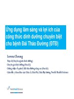 Ứng dụng lâm sàng và lợi ích của công thức dinh dưỡng chuyên biệt cho bệnh Đái Tháo Đường (ĐTĐ)