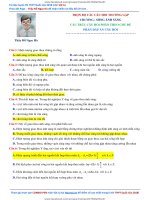  THẦY đỗ NGỌC hà   đáp án  SÓNG ÁNH SÁNG   PHÂN THEO CHỦ đề TRONG đề THI  