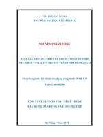 Đánh giá hiệu quả thiết kế sàn bê tông cốt thép nhà nhiều tầng trên địa bàn thành phố Đà Nẵng