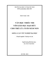 Văn học thiếu nhi với giáo dục đạo đức cho trẻ lứa tuổi mầm non (2014)