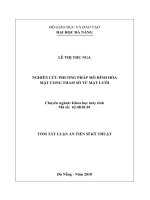 Nghiên cứu phương pháp mô hình hóa mặt cong tham số từ mặt lưới 