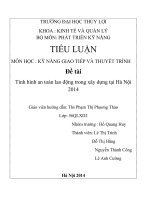 báo cáo tiểu luận An toàn lao động xã hội