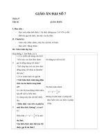 Giáo án Đại số 7 chương 4 bài 5: Đa thức