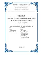 Báo Cáo tiểu luận thực trạng kỹ năng thuyết trình của sv