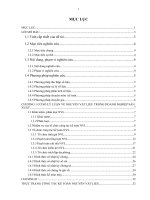 Báo cáo thực tập tốt nghiệp đề tài tổ chức công tác  kế toán nguyên vật liệu tại doanh nghiệp