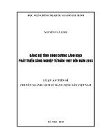 Đảng bộ tỉnh Bình Dương lãnh đạo phát triển công nghiệp từ năm 1997 đến năm 2015 (Luận án tiến sĩ)