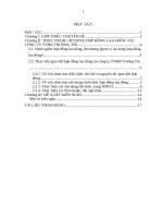 Tình hình ký kết hợp đồng lạo động tại CT trường tín