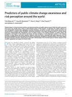Predictors of public climate change awareness and risk perception around the world