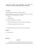 Phân tích chiến lược marketing sản phẩm của vinamilk và so sánh với đối thủ trên thi trường