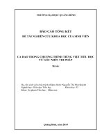 CA DAO TRONG CHƯƠNG TRÌNH TIẾNG VIỆT TIỂU HỌC TỪ GÓC NHÌN THI PHÁP