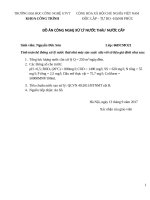 đồ án xử lí nước thải cho nhà máy sản xuất sữa