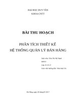 phan tich thiet ke he thong quan ly ban hang