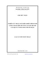 Nghiên cứu thuật toán điều khiển thích nghi luồng tham chiếu để nâng cao tốc độ cho các hệ xử lý song song chuyên dụng (Luận án tiến sĩ)