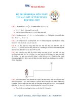 c2 toanmath com   đề minh họa kỳ thi tuyển sinh lớp 10 THPT năm học 2018 – 2019 môn toán sở GD và đt TP  HCM