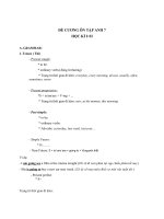 ĐỀ CƯƠNG ÔN TẬP ANH 7 HỌC KỲ II