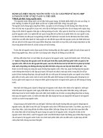 môi trường ĐÁNH GIÁ HIỆN TRẠNG NGUỒN nước và các GIẢI PHÁP sử DỤNG hợp LÝNGUỒN nước ở VIỆT NAM và THẾ GIỚI