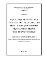 Một số biện pháp phát huy tính tích cực nhận thức cho trẻ 5 6 tuổi qua trò chơi học tập hình thành biểu tượng toán học (2014) 