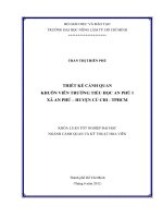 THIẾT KẾ CẢNH QUAN KHUÔN VIÊN TRƯỜNG TIỂU HỌC AN PHÚ 1 XÃ AN PHÚ – HUYỆN CỦ CHI - TPHCM