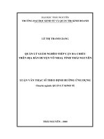 Quản lý giảm nghèo tiếp cận đa chiều trên địa bàn huyện Võ Nhai, tỉnh Thái Nguyên (Luận văn thạc sĩ)