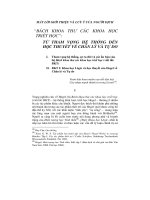 TỪ THAM VỌNG HỆ THỐNG ÐẾN HỌC THUYẾT VỀ CHÂN LÝ VÀ TỰ DO