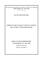 NGHIÊN CỨU NHU CẦU ĐỌC VÀ CÔNG TÁC GIÁO DỤC NHU CẦU ĐỌC CỦA HỌC SINH TIỂU HỌC