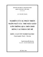 Nghiên cứu sự phát triển ngôn ngữ của trẻ mẫu giáo lớn thông qua trò chơi đóng vai theo chủ đề (2014) 