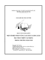 Sáng Kiến Một Số Biện Pháp Nâng Cao Chất Lượng Giáo Dục Phát Triển Vận Động  Trong Trường Mầm Non