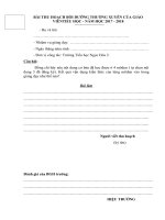 Mau bai thu hoach BDTX của giáo viên 2017-2018