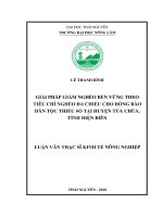 Giải pháp giảm nghèo bền vững theo tiêu chí nghèo đa chiều cho đồng bào dân tộc thiểu số tại huyện Tủa Chùa, tỉnh Điện Biên (Luận văn thạc sĩ)
