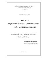 Tìm hiểu một số ngôn ngữ lập trình game trên điện thoại di động (2014) 