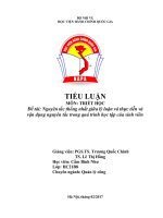 Tiểu luận Triết học: Nguyên tắc thống nhất giữa lý luận và thực tiễn và vận dụng nguyên tắc trong quá trình học tập của sinh viên