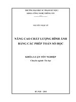 Nâng cao chất lượng hình ảnh bằng các phép toán số học (2014) 