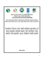 PHÂN TÍCH CÁC MÔ HÌNH QUẢN LÝ ĐA DẠNG SINH HỌC ÁP DỤNG TẠI MỘT SỐ QUỐC GIA TRÊN THẾ GIỚI